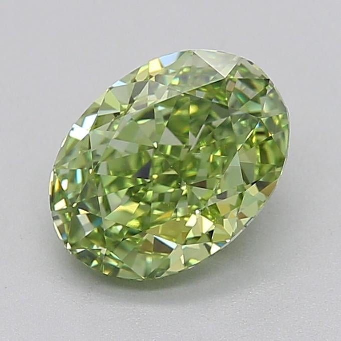 2.01 Ct. Fancy Vivid  Green Oval Lab Grown Diamond