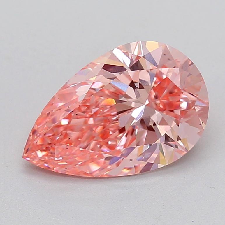 3.07 Ct. Fancy Vivid  Pink Pear Lab Grown Diamond
