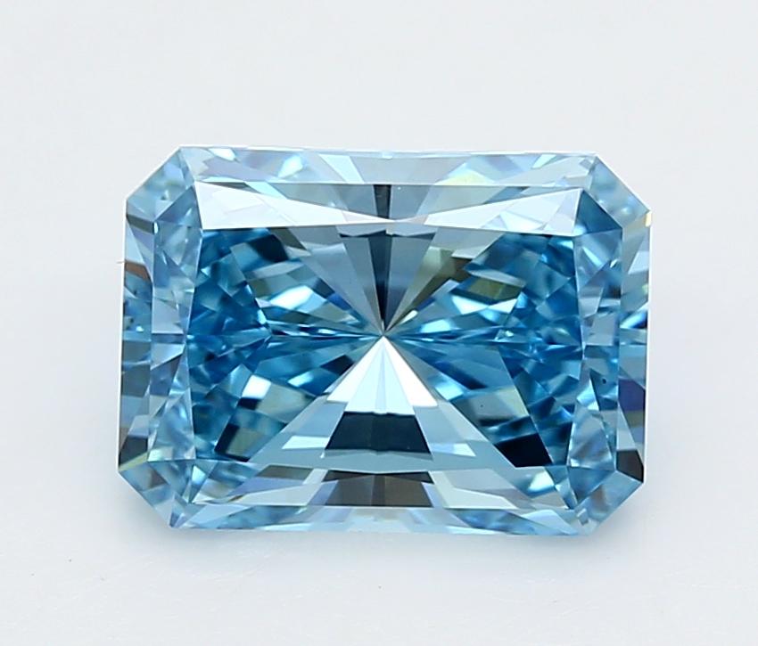 3.05 Ct. Fancy Vivid  Blue Radiant Lab Grown Diamond