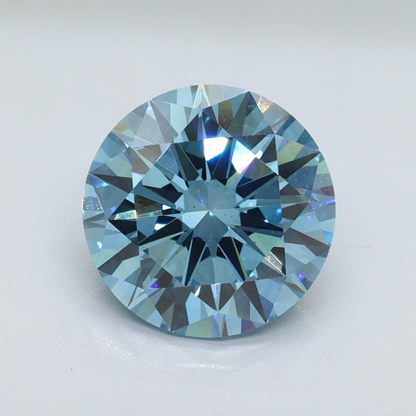 3.00 Ct. Fancy Vivid Blue Round Lab Grown Diamond