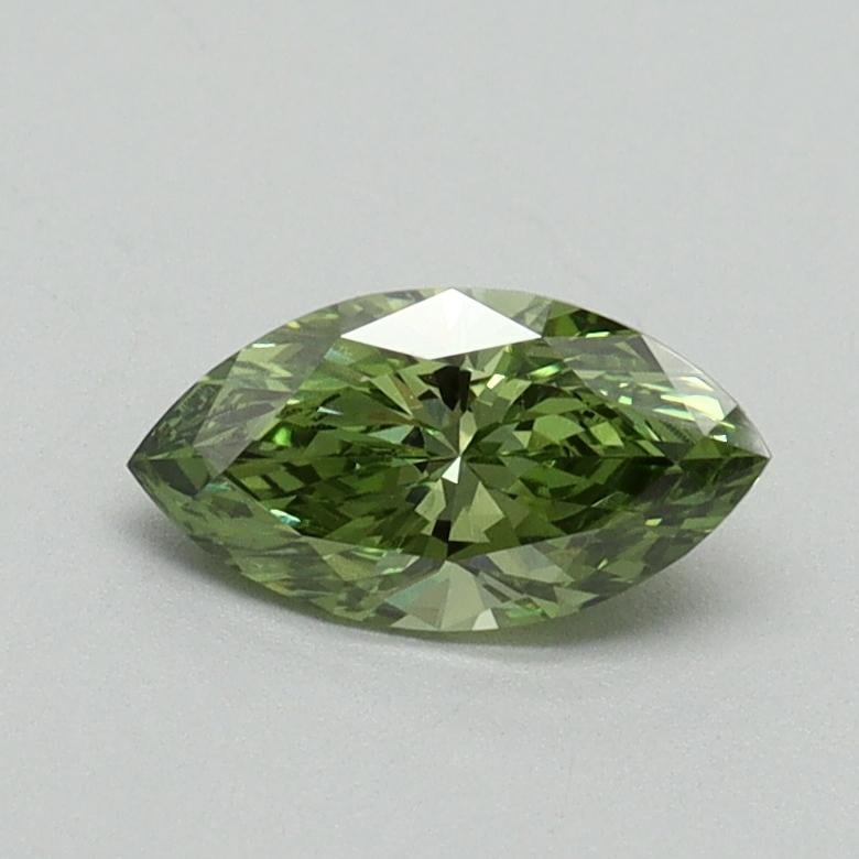 0.52 Ct. Fancy Vivid Green Marquise Lab Grown Diamond