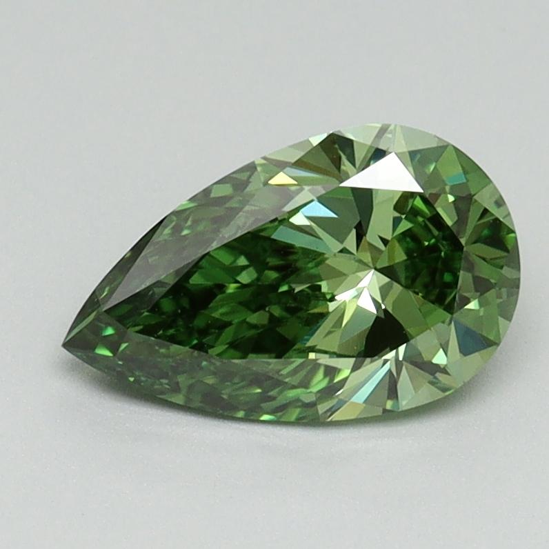 1.03 Ct. Fancy Vivid Green Pear Lab Grown Diamond