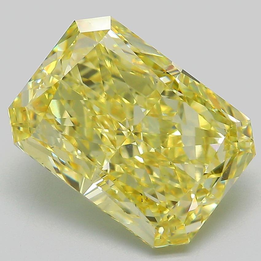 7.64 Ct. Fancy Intense  Yellow Radiant Lab Grown Diamond