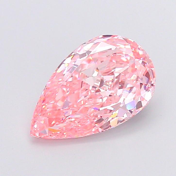 3.55 Ct. Fancy Vivid Pink Pear Lab Grown Diamond