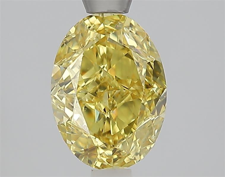 1.60 Ct. Fancy Vivid Yellow Oval Lab Grown Diamond