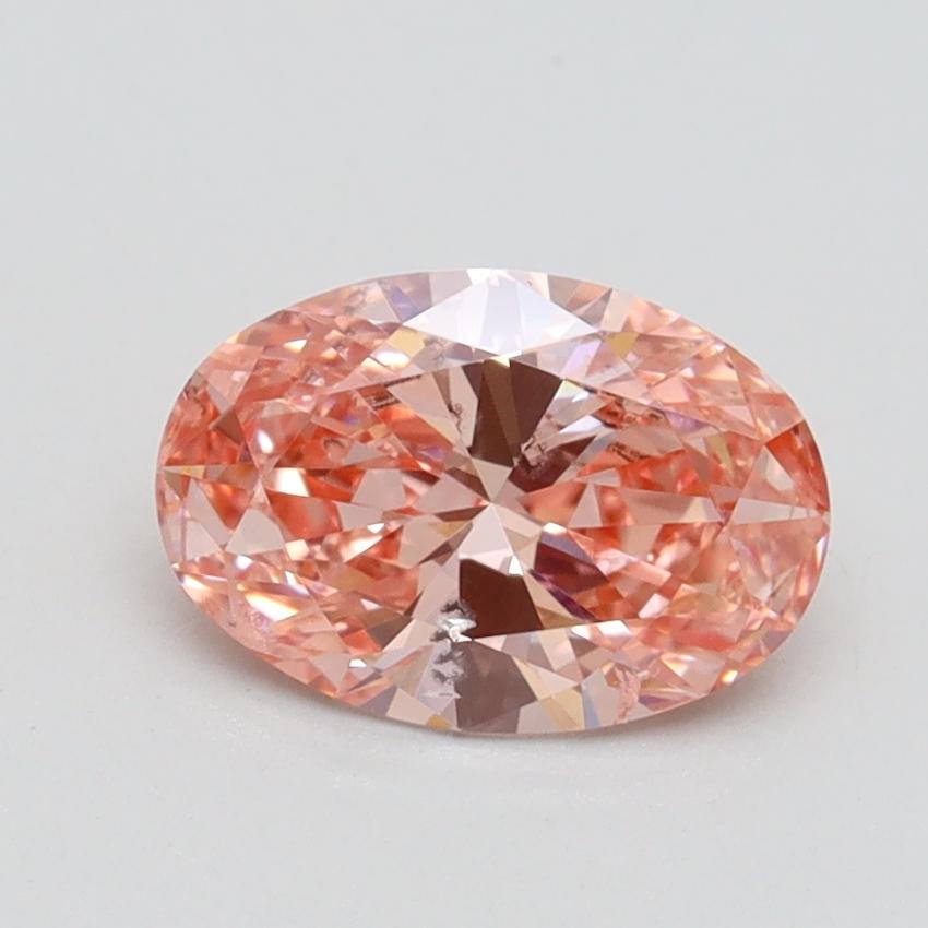 1.02 Ct. Fancy Intense Pink Oval Lab Grown Diamond