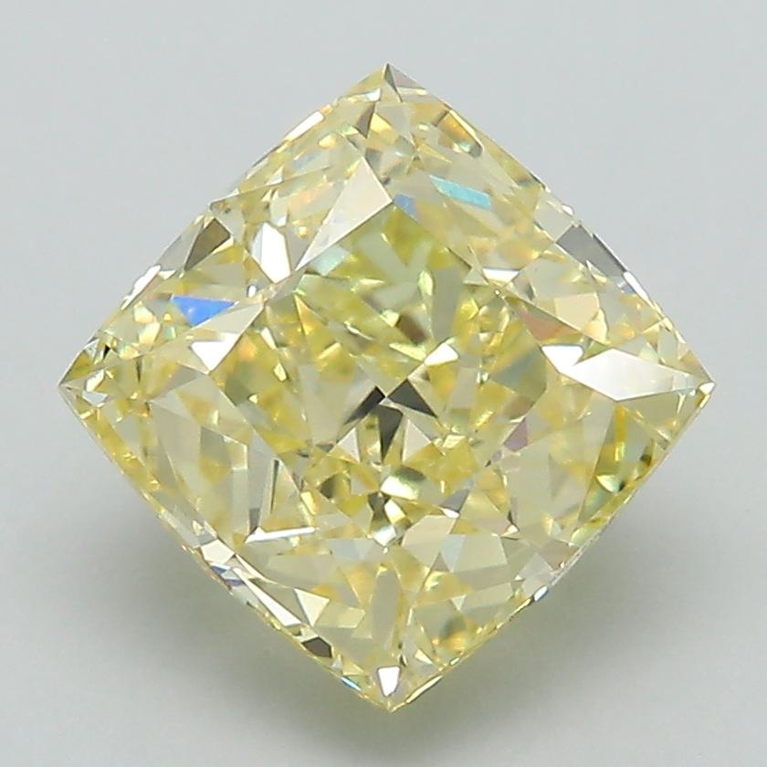3.31 Ct. Fancy Intense Yellow Cushion Lab Grown Diamond