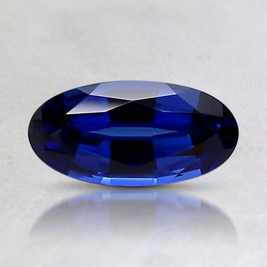 8x4mm Blue Oval Lab Grown Sapphire