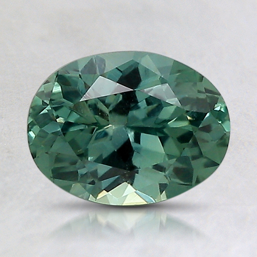 8x6.1mm Unheated Teal Oval Montana Sapphire