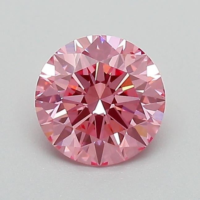0.81 Ct. Fancy Vivid Pink Round Lab Grown Diamond