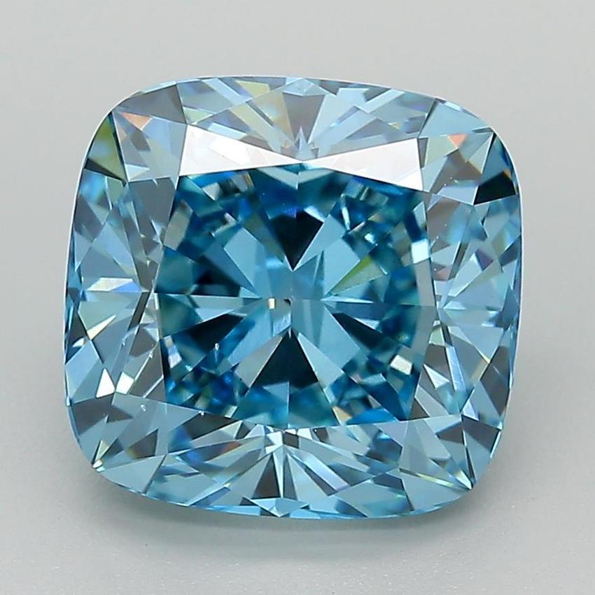4.83 Ct. Fancy Vivid Blue Radiant Lab Grown Diamond