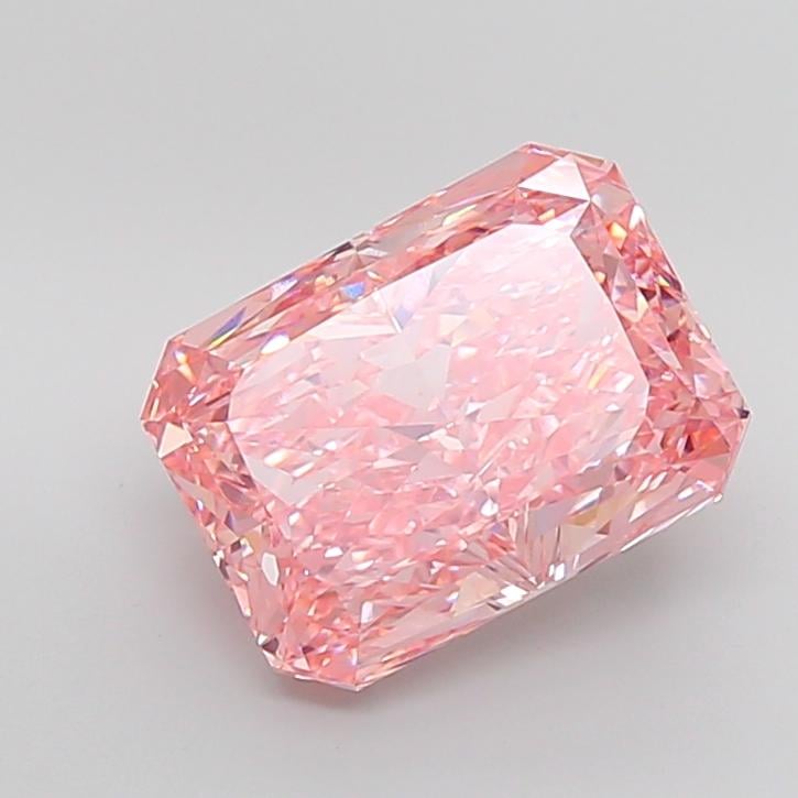10.16 Ct. Fancy Vivid Pink Radiant Lab Grown Diamond