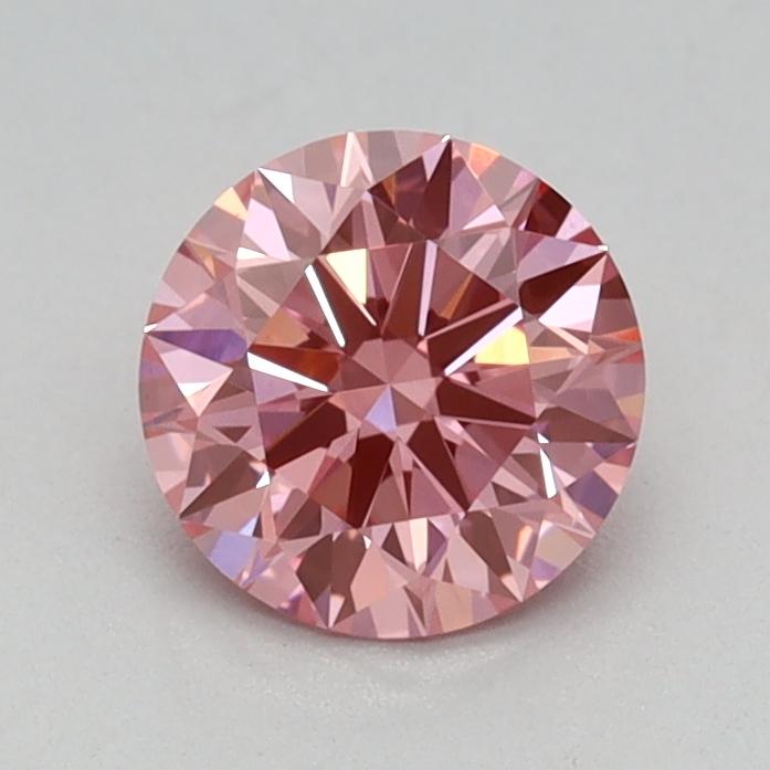 0.59 Ct. Fancy Vivid Pink Round Lab Grown Diamond