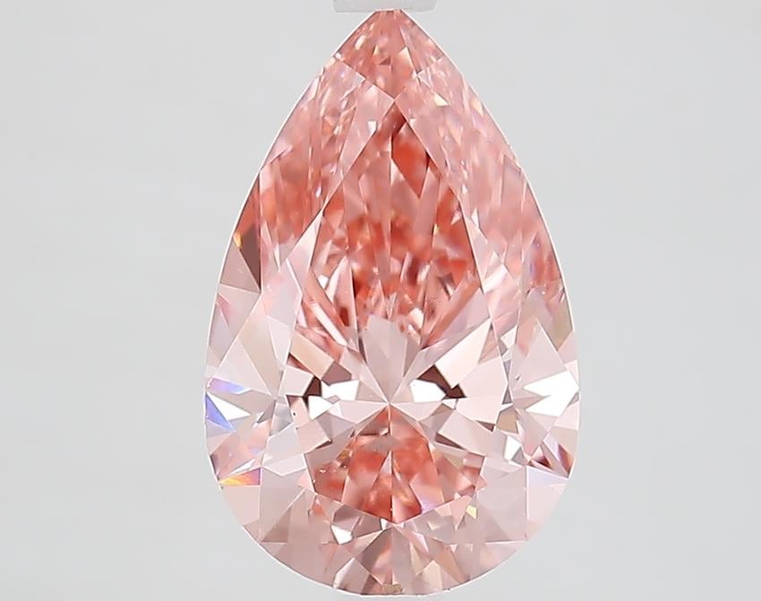 2.56 Ct. Fancy Vivid Pink Pear Lab Grown Diamond