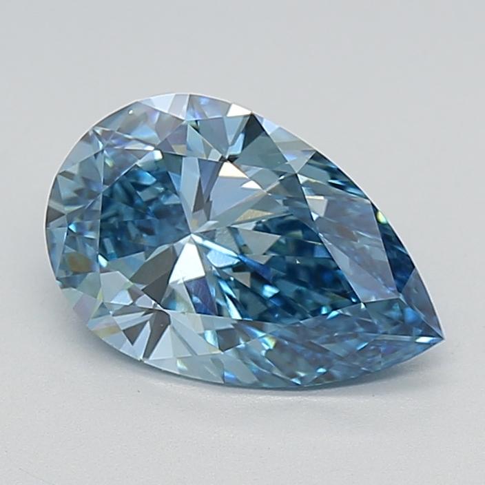 2.22 Ct. Fancy Vivid  Blue Pear Lab Grown Diamond