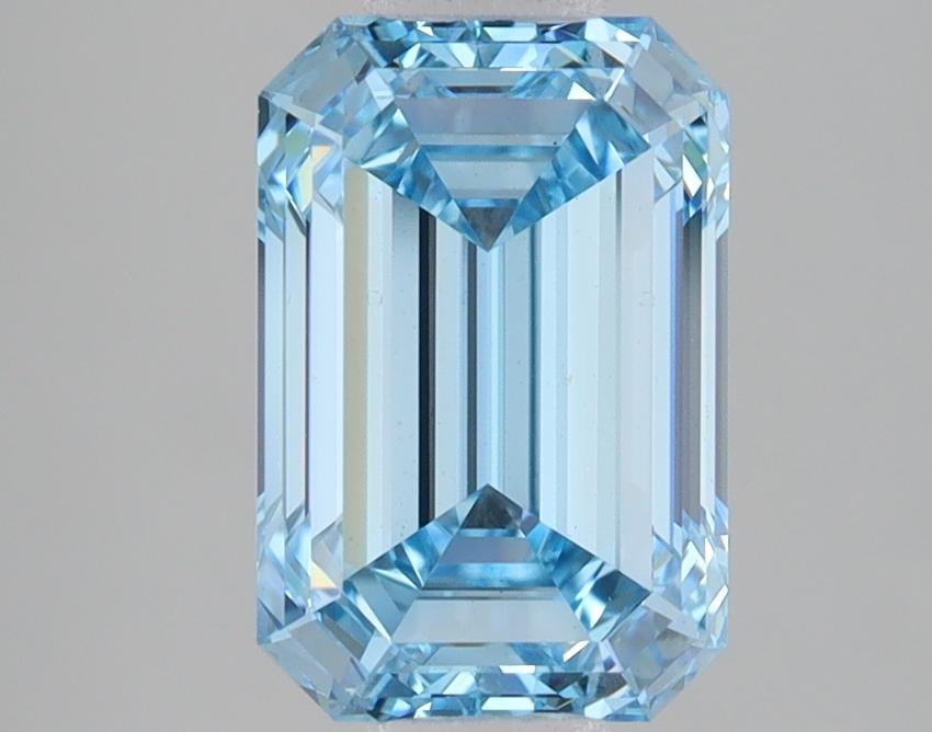 3.05 Ct. Fancy Vivid Blue Emerald Lab Grown Diamond