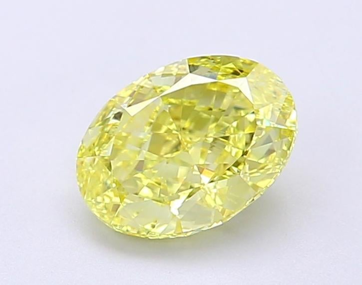 1.29 Ct. Fancy Vivid  Yellow Oval Lab Grown Diamond