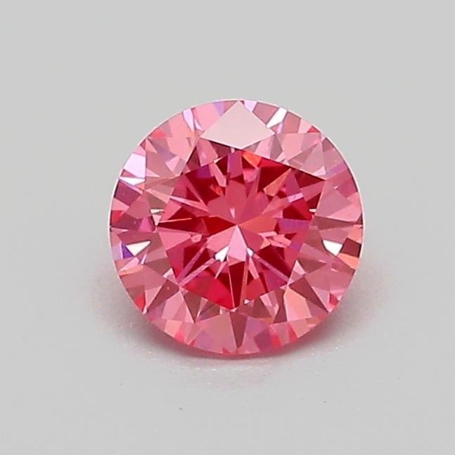 0.50 Ct. Fancy Vivid Pink Round Lab Grown Diamond
