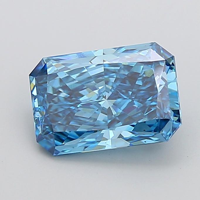 4.81 Ct. Fancy Vivid None Blue Radiant Lab Grown Diamond