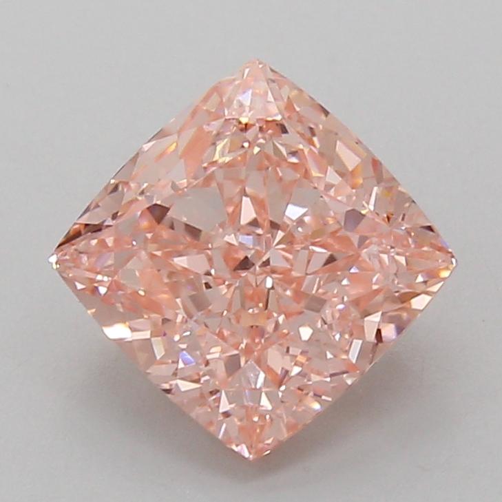 3.13 Ct. Fancy Vivid Pink Cushion Lab Grown Diamond