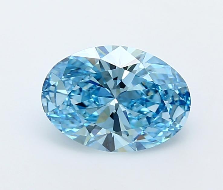 1.49 Ct. Fancy Vivid  Blue Oval Lab Grown Diamond