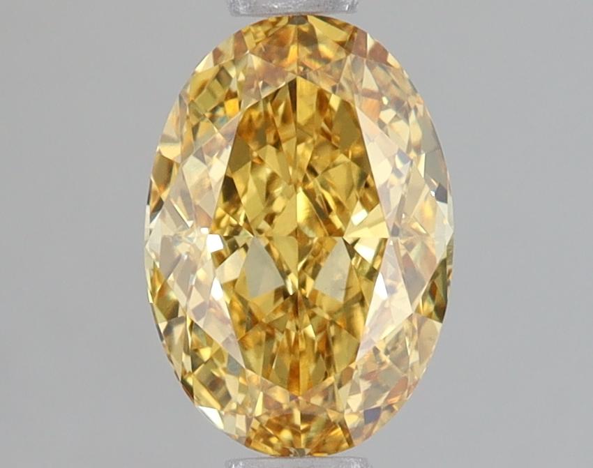 1.55 Ct. Fancy Vivid Yellow Oval Lab Grown Diamond