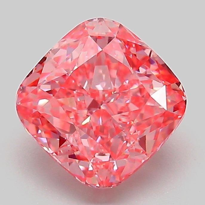 2.05 Ct. Fancy Vivid Pink Cushion Lab Grown Diamond