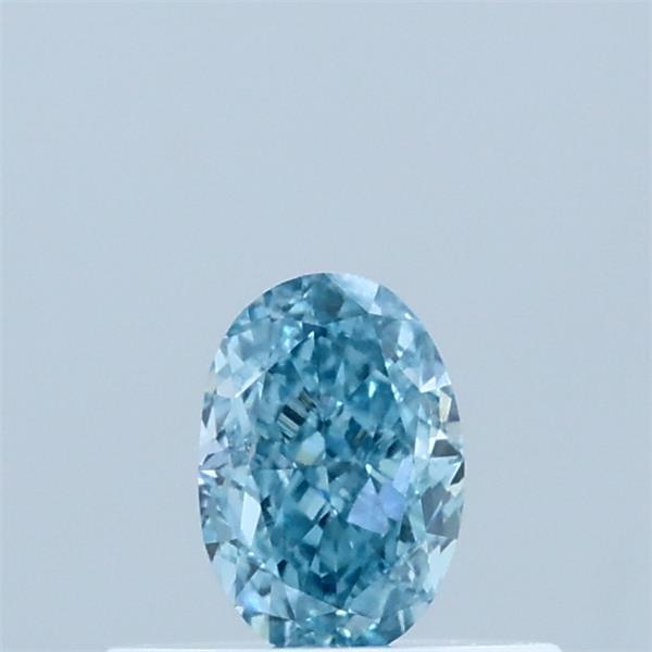 0.35 Ct. Fancy Vivid  Blue Oval Lab Grown Diamond