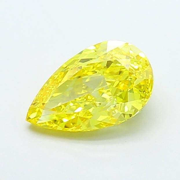 2.14 Ct. Fancy Vivid  Yellow Pear Lab Grown Diamond