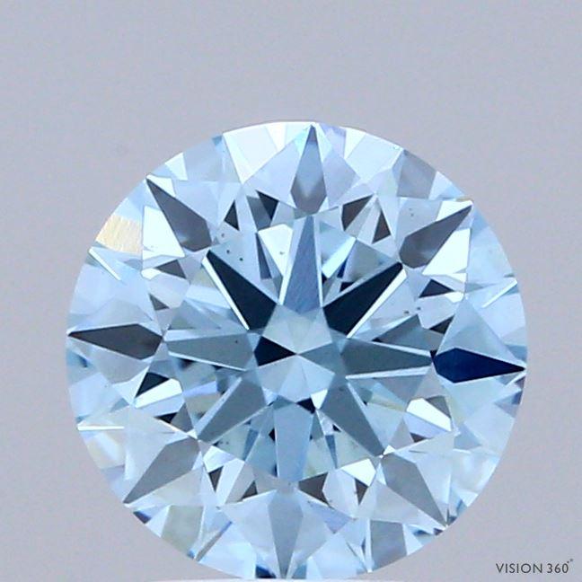 1.80 Ct. Fancy Vivid Blue Round Lab Grown Diamond