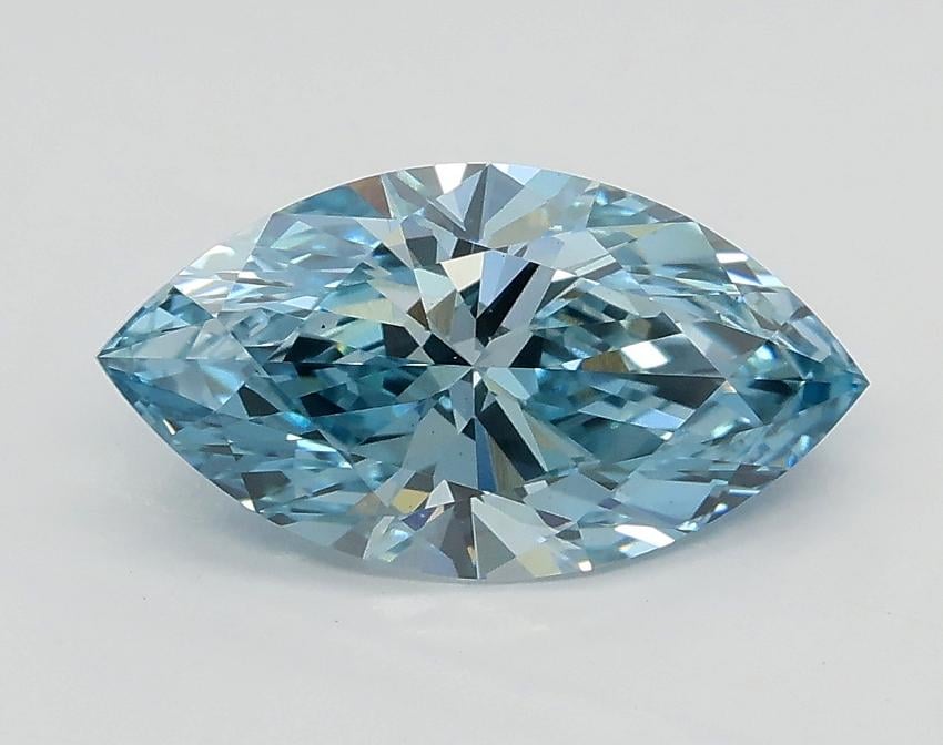 1.40 Ct. Fancy Vivid Blue Marquise Lab Grown Diamond