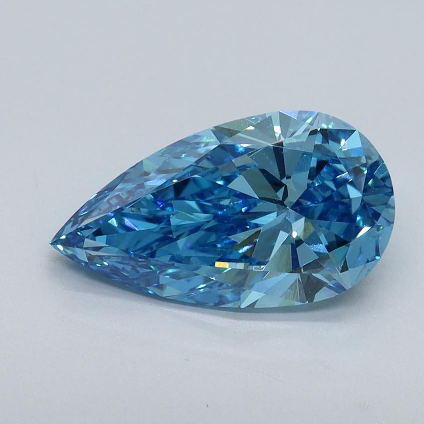 2.01 Ct. Fancy Vivid Blue Pear Lab Grown Diamond