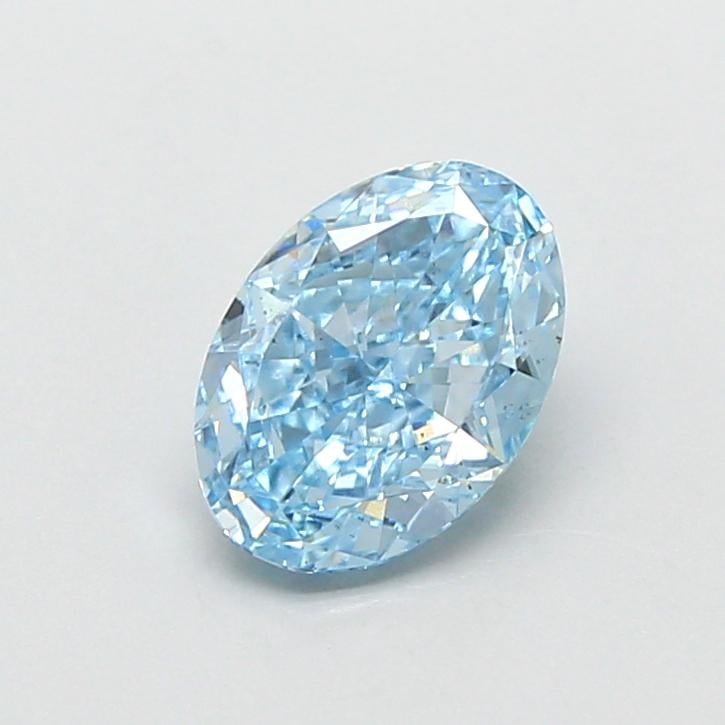 1.10 Ct. Fancy Vivid  Blue Oval Lab Grown Diamond