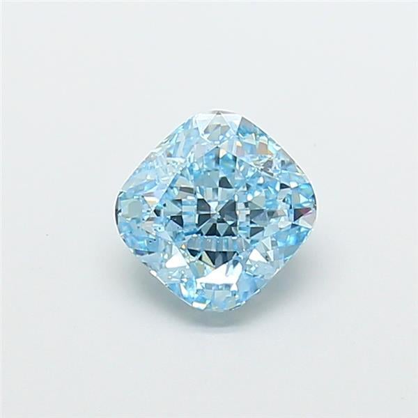 1.77 Ct. Fancy Vivid Blue Cushion Lab Grown Diamond
