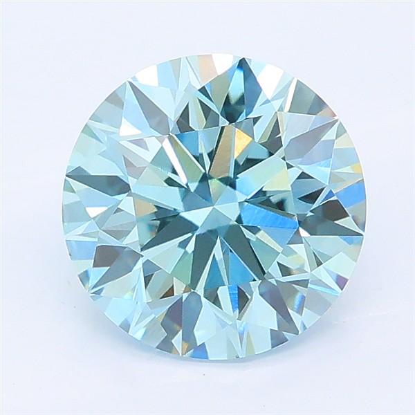 2.49 Ct. Fancy Vivid Blue Round Lab Grown Diamond