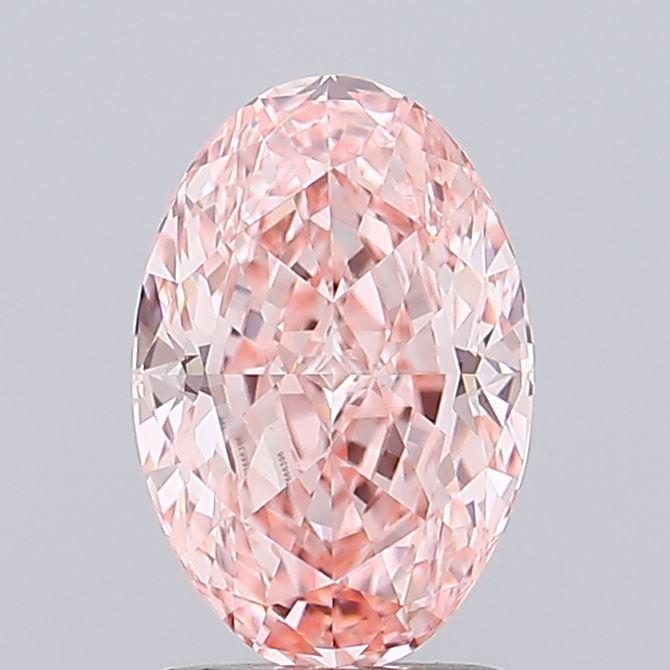 2.10 Ct. Fancy Vivid Pink Oval Lab Grown Diamond