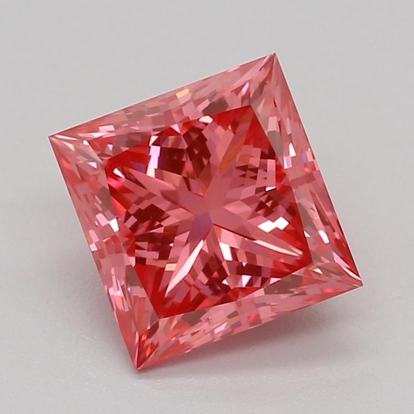 1.07 Ct. Fancy Vivid Pink Princess Lab Grown Diamond