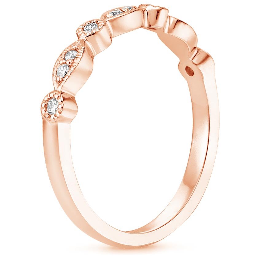 14K Rose Gold Tiara Diamond Ring (1/10 ct. tw.), large side view
