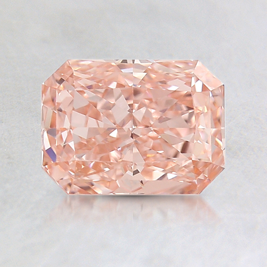1.11 Ct. Fancy Orangy Pink Radiant Lab Created Diamond