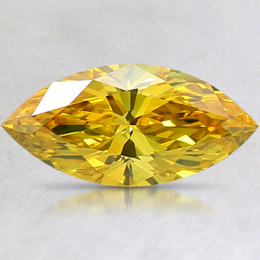 1.23 Ct. Fancy Vivid Orangy Yellow Marquise Lab Created Diamond