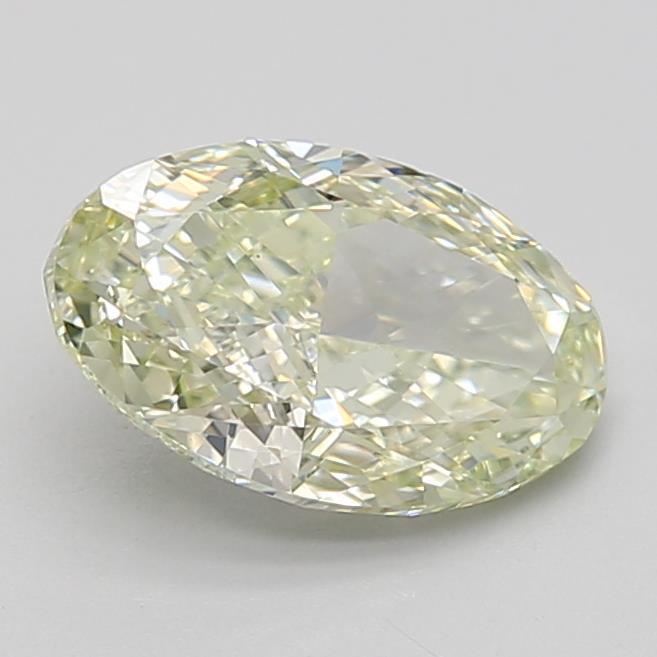 1.37 Ct. Fancy Light Yellowish Green Oval Lab Grown Diamond
