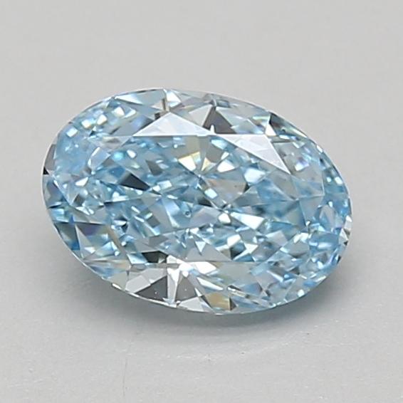 1.04 Ct. Fancy Vivid Blue Oval Lab Grown Diamond