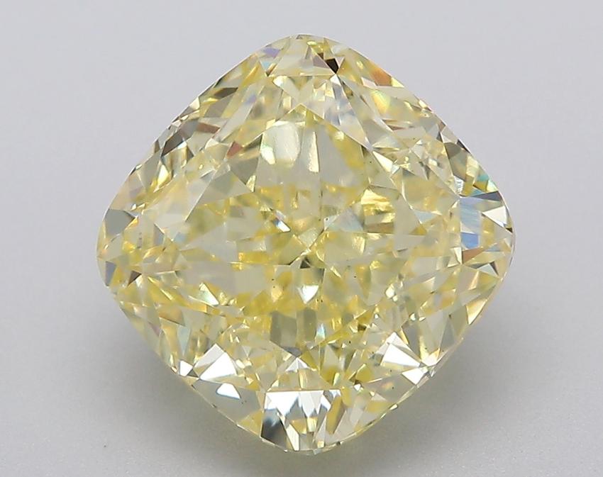 3.04 Ct. Fancy Intense Yellow Cushion Lab Grown Diamond