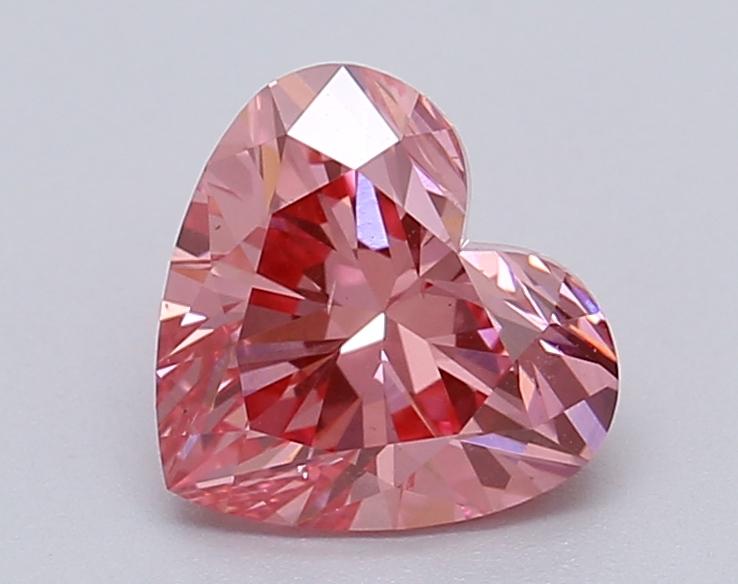 1.05 Ct. Fancy Vivid Pink Heart Lab Grown Diamond
