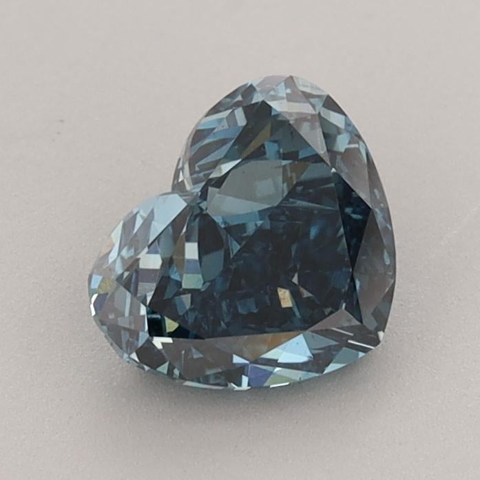 1.13 Ct. Fancy Vivid  Blue Heart Lab Grown Diamond