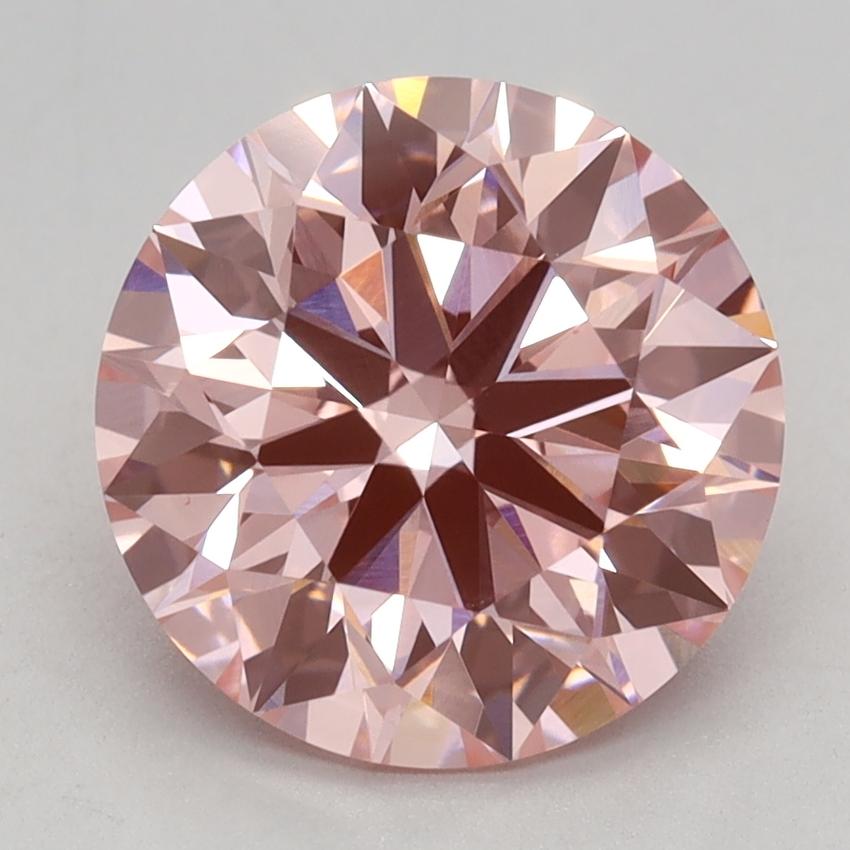 2.36 Ct. Fancy Vivid Pink Round Lab Grown Diamond