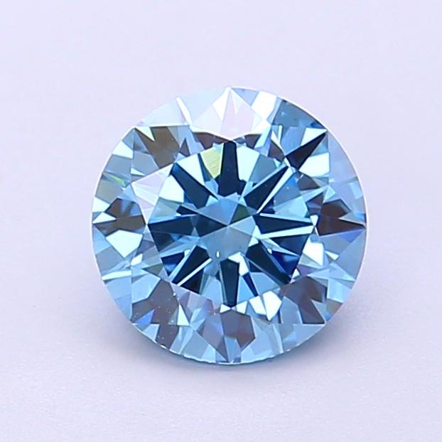 1.10 Ct. Fancy Vivid Blue Round Lab Grown Diamond