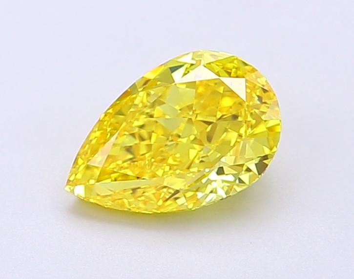 1.08 Ct. Fancy Vivid Yellow Pear Lab Grown Diamond
