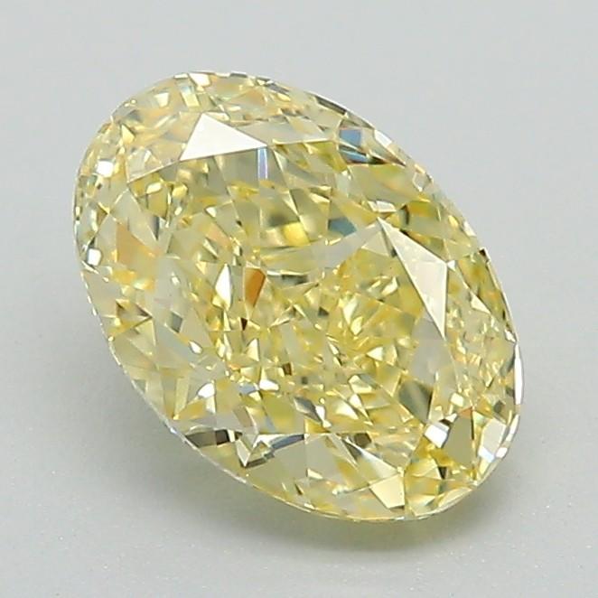 1.38 Ct. Fancy Intense Yellow Oval Lab Grown Diamond