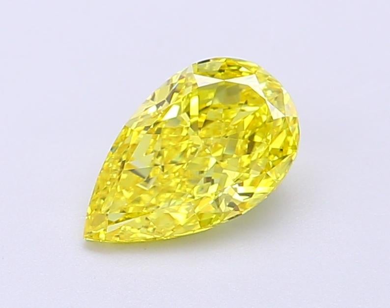 1.03 Ct. Fancy Vivid  Yellow Pear Lab Grown Diamond